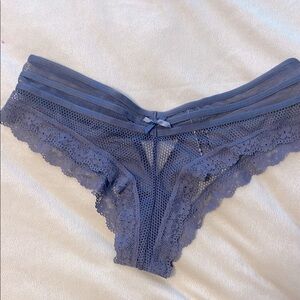 Lace Mesh Blue Panties Victorias Secret nwot Cheeky panties